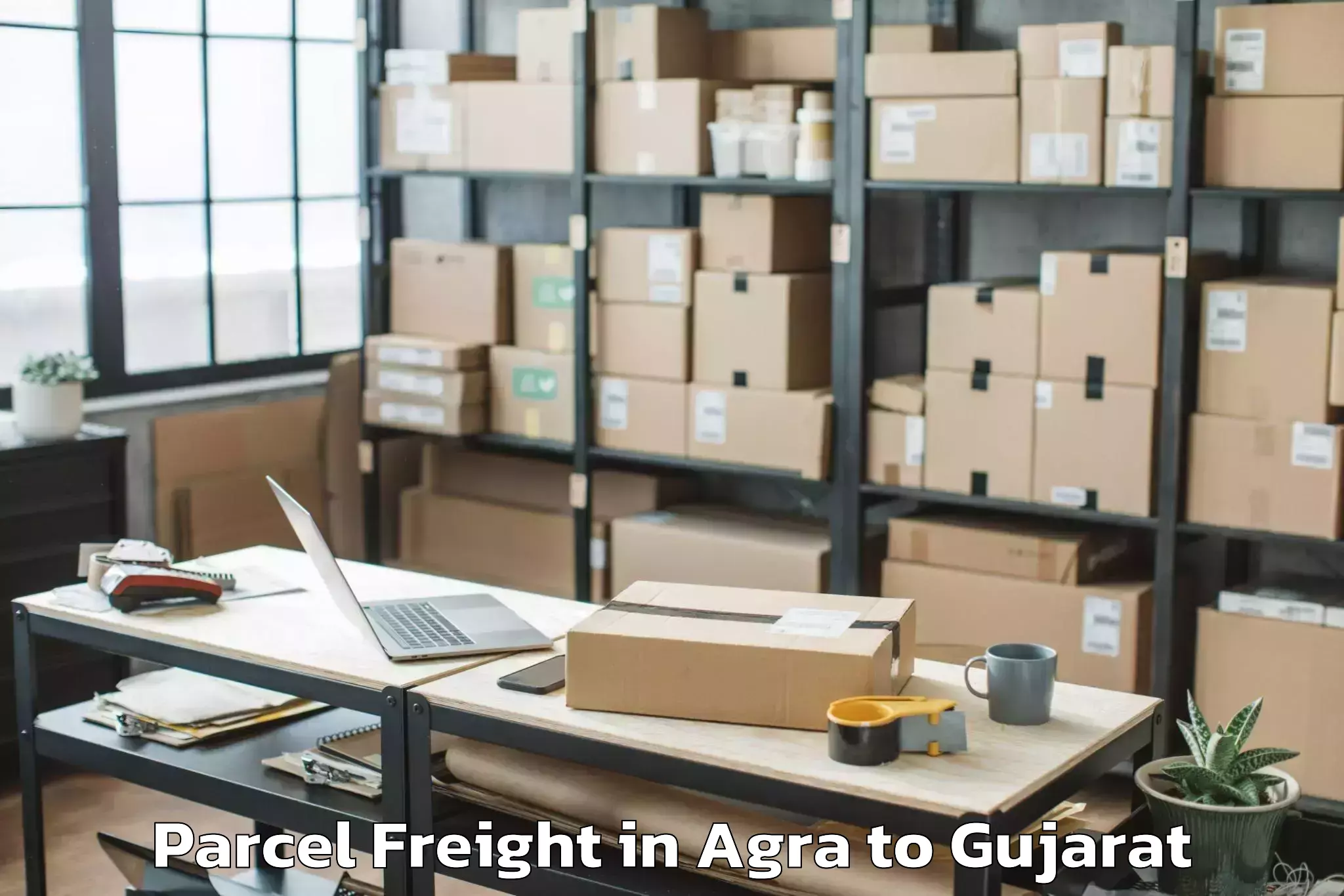 Leading Agra to Dhasa Parcel Freight Provider